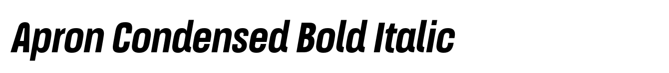 Apron Condensed Bold Italic